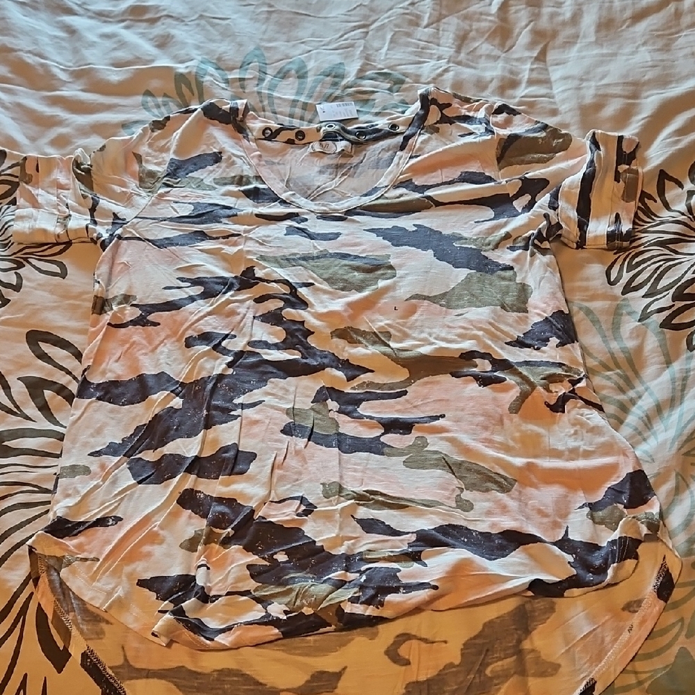Maurices Camouflage Print Blouse